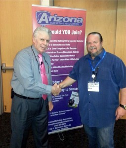 G2 with Chuck Trautman at Arizona Marketing Association cropped
